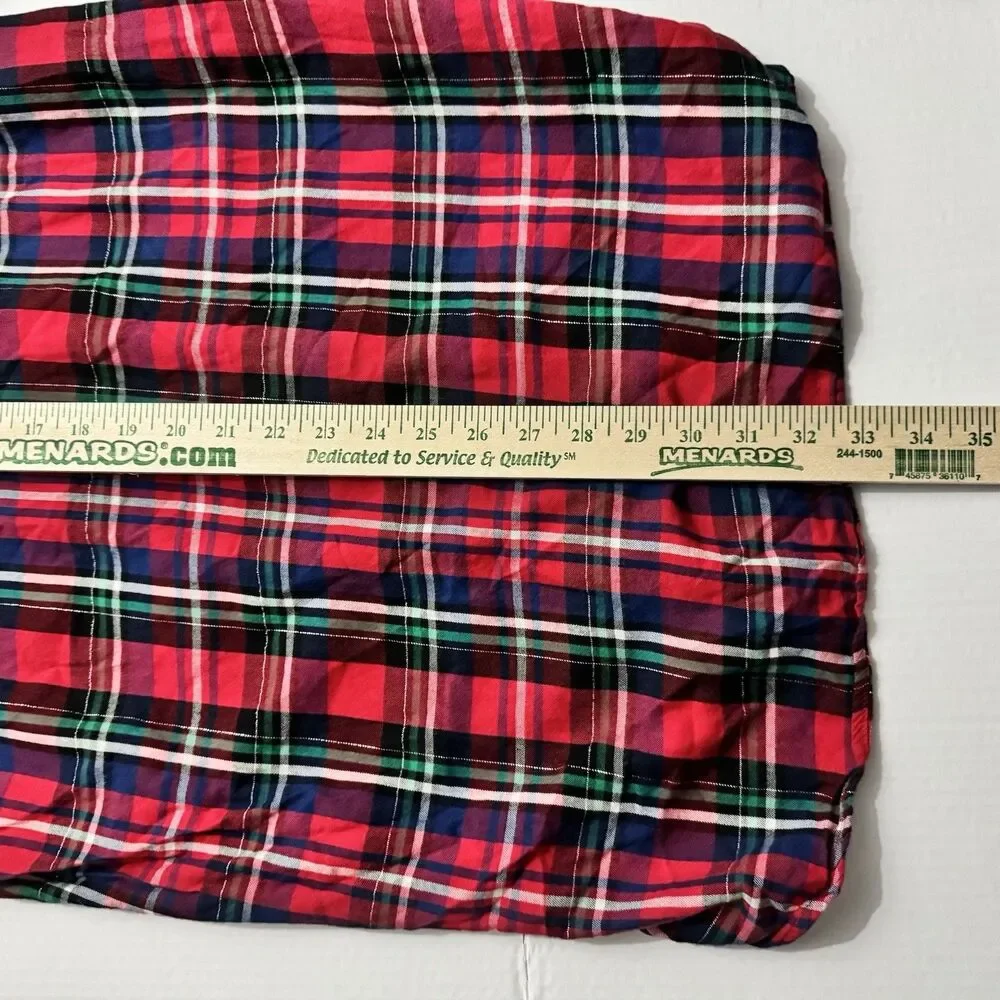 Victoria's Secret Plaid Flannel Sleep Shirt Button Down Nightgown Red Tartan